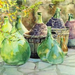 Italian Demijohns (Still Life)