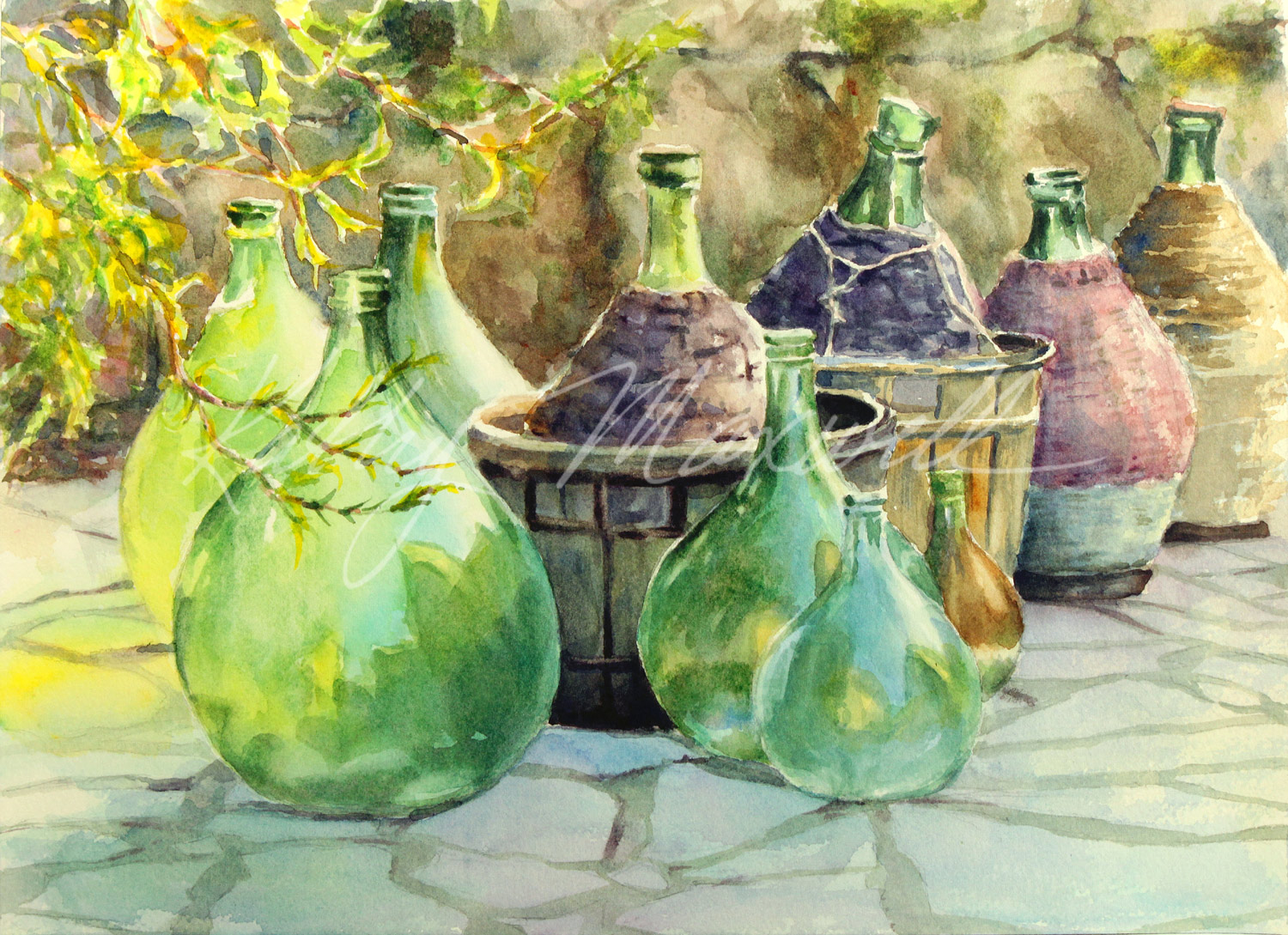 Italian Demijohns (Still Life)