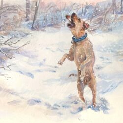 Macey Catching Snowflakes by Kathy Maxwell
